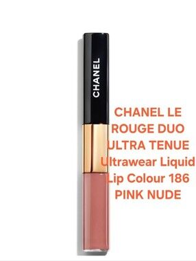 CHANEL LE ROUGE DUO ULTRA TENUE Ultrawear Liquid Lip Colour 186 PINK NUDE. BNIB